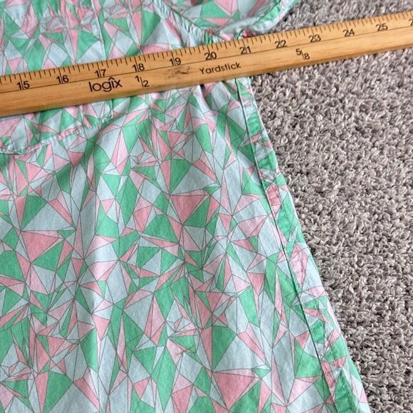 Strata Shirt Mens Size Medium Geo print Button Up Casual retro Cotton Hawaiian - Picture 5 of 10